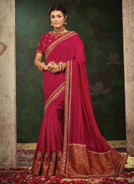 Pink Colour NORITA 42400 SERIES GATHA Mahotsav New Latest Designer Ethnic Wear Silk Saree Collection 42410
